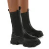 Boston Black Wide Fit Calf High Chunky Sole Boots -LoafLuxe Shop 0002 BOSTON BLK PU 1 f9f4a758 aa58 41da b0f4 c8721055380a