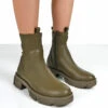 Treat Green Chunky Ankle Boots