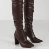 Mine Choc PU Knee High Boots -LoafLuxe Shop 0003 MINE CHOC PU1