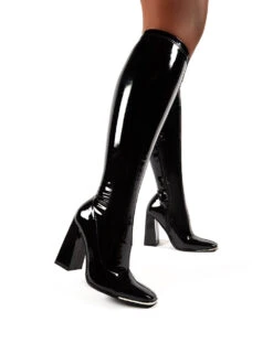 Caryn Black Vinyl Wide Fit Block Heeled Knee High Boots 9 Caryn Black Vinyl Wide Fit Block Heeled Knee High Boots -LoafLuxe Shop 0003 brandy stone pu 1 0022 caryn blk pu 3 6aa8fa24 4749 4ede 9338 68f28446d56c