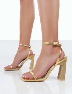 Charlotte Wide Fit Gold Patent Square Toe Heels -LoafLuxe Shop 00067 9ce3b16d d97c 4cb3 b88f cc6b41ec3576