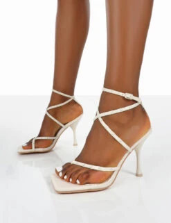 Back Up White Pu Square Toe Strappy Mid Heels 8 Back Up White Pu Square Toe Strappy Mid Heels -LoafLuxe Shop 00091 1ad8ae87 1e4c 4de0 8e1f 0a9820c5e212