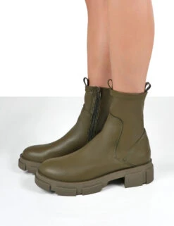 Treat Green Chunky Ankle Boots -LoafLuxe Shop 0011 22539bec aa0c 4e49 ba62 986f2e570363