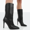 Lisel Black PU Pointed Toe Stiletto Heeled Ankle Boots -LoafLuxe Shop 0021 70309774 c55e 4495 a95e 55254d5e289c