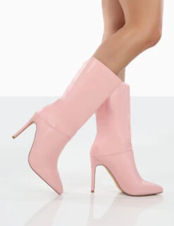 Lisel Pink PU Pointed Toe Stiletto Heeled Ankle Boots -LoafLuxe Shop 0024 0f8d0477 3acd 42cb 98b9 a07354d90360