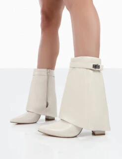 Fyre Wide Fit Ecru Pointed Toe Block Heeled Ankle Boots -LoafLuxe Shop 0036 efe3e906 36fb 45cf 80ad 01ae0bdd7325