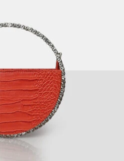 The Alessia Orange Circle Diamante Mini Handbag -LoafLuxe Shop 0057 802903d7 eb49 400d 8e40 be5789cb091b