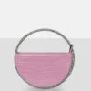 The Alessia Baby Pink Croc Circle Diamante Mini Handbag -LoafLuxe Shop 0063copy 0f0611a7 2b48 4ddc b77d a404ee1c23c5
