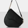 The Fox Black Saddle Shoulder Bag -LoafLuxe Shop 00771