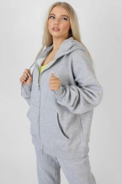 Oversized Zip Through Hoodie Grey Marl -LoafLuxe Shop 01.12.pt2 386