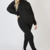 Oversized Hoodie With Front Pocket Black -LoafLuxe Shop 02.02 525