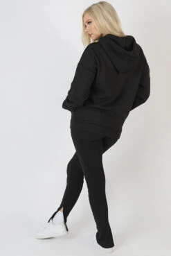 Oversized Hoodie With Front Pocket Black -LoafLuxe Shop 02.02 538