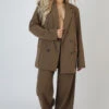 Wide Leg Split Hem Tailored Trousers Mushroom 2 Wide Leg Split Hem Tailored Trousers Mushroom -LoafLuxe Shop 02.02 894