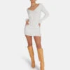 Knitted Off Shoulder Dress Ivory -LoafLuxe Shop 02.09KAIIANEW00143Jan1320171copy