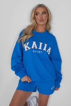 Kaiia Oversized Sweatshirt Cobalt Blue -LoafLuxe Shop 05.07rebekah1281