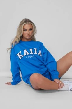 Kaiia Oversized Sweatshirt Cobalt Blue -LoafLuxe Shop 05.07rebekah1299