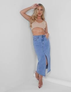 Public Desire Knitted Ribbed Bralet Nude -LoafLuxe Shop 05.07rebekah1568