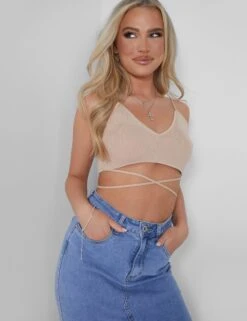 Public Desire Knitted Ribbed Bralet Nude -LoafLuxe Shop 05.07rebekah1587