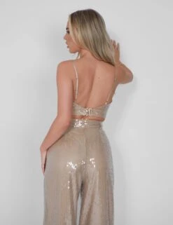 Sequin Bralet Crop Top Nude -LoafLuxe Shop 05.07rebekah1815