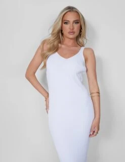 Public Desire Ribbed Maxi Dress White -LoafLuxe Shop 05.07rebekah2244