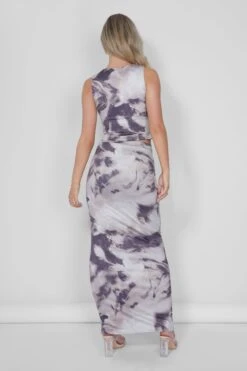 Public Desire V Front Maxi Skirt Co-ord In Brown Print -LoafLuxe Shop 05.07rebekah2495