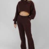 Kaiia Tonal Embroidered Joggers Dark Brown -LoafLuxe Shop 07.01 359 c008a357 e764 41c6 bdd7 574b651f4e42