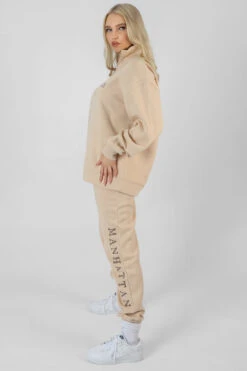 Manhattan Half Zip Pullover Sweatshirt Stone -LoafLuxe Shop 07.01 587
