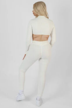 Athleisure High Neck Underbust Top White -LoafLuxe Shop 07.01 827