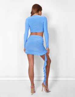 Frill Detail Tie Front Cardigan Top Baby Blue -LoafLuxe Shop 08.06annabel0057copy2