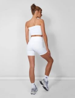 Public Desire Thick Waistband Cycling Shorts White -LoafLuxe Shop 08.06annabel0434