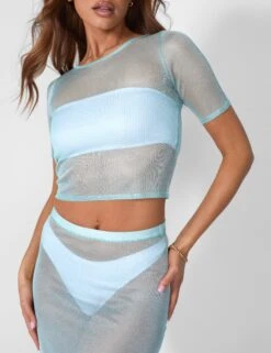 Sheer Shimmer Knitted Maxi Skirt Blue -LoafLuxe Shop 08.06annabel0440copy2