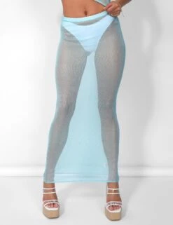 Sheer Shimmer Knitted Maxi Skirt Blue -LoafLuxe Shop 08.06annabel0467copy2