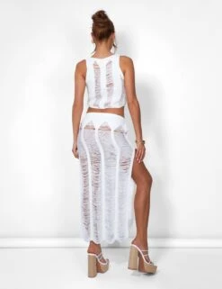 Ladder Detail Sleeveless Vest Top White -LoafLuxe Shop 08.06annabel05071 61bba289 ee93 469f a20d 798a33c851fe