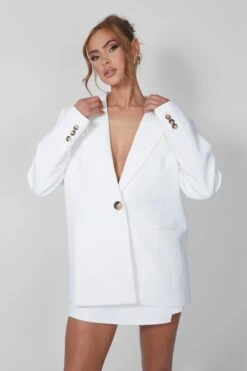 Tailored Oversized Blazer Cream -LoafLuxe Shop 08.06annabel0942