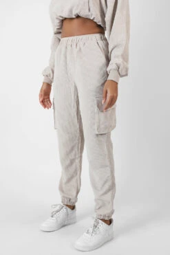 Cord Pocket Detail Joggers Ecru -LoafLuxe Shop 08.11 1829