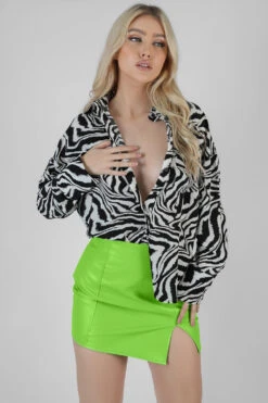 Psychedelic Printed Oversized Shirt Monochrome -LoafLuxe Shop 08.11 241