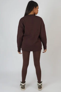 Ny Oversized Sweatshirt Chocolate -LoafLuxe Shop 09.02 134