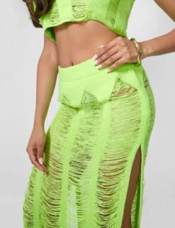 Ladder Detail Sleeveless Vest Top Green -LoafLuxe Shop 09.06carmen1264