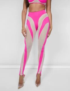 Mesh Illusion Insert Leggings Hot Pink -LoafLuxe Shop 09.06carmen1691