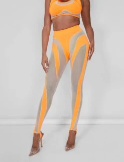 Mesh Insert Leggings Orange -LoafLuxe Shop 09.06carmen1812copy