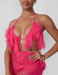 Fringe Trousers Hot Pink -LoafLuxe Shop 09.06carmen1960copy