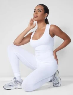 Seamless V Front Sleeveless Unitard White 8 Seamless V Front Sleeveless Unitard White -LoafLuxe Shop 09.06carmen2048copy