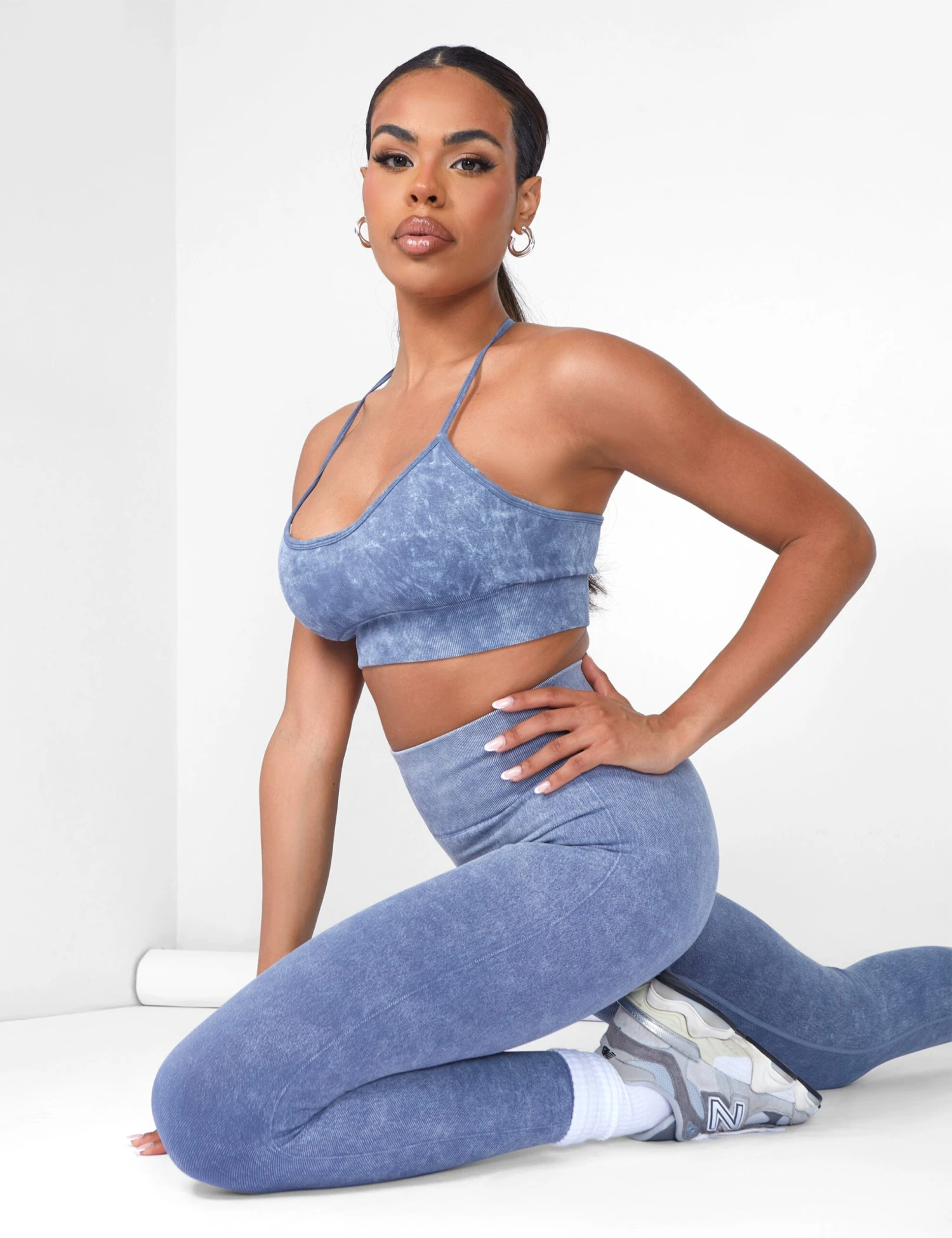 Seamless Acid Wash Legging Grey Wash 4 Seamless Acid Wash Legging Grey Wash - Image 2