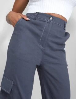 Denim Contrast Stitch Cargo Jeans Grey 15 Denim Contrast Stitch Cargo Jeans Grey -LoafLuxe Shop 09.06carmen2561copy