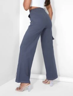 Denim Contrast Stitch Cargo Jeans Grey 17 Denim Contrast Stitch Cargo Jeans Grey -LoafLuxe Shop 09.06carmen2565copy