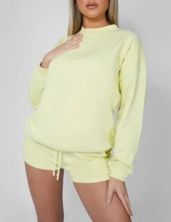 Amalfi Coast Embroidered Oversized Sweatshirt Lemon -LoafLuxe Shop 12.041167copy