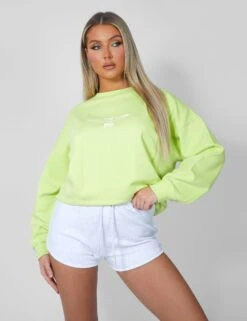 Graphic Oversized Sweatshirt Lime -LoafLuxe Shop 12.041419copy