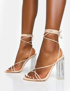 Clara Nude Pu Strappy Lace Up Round Toe Clear Perspex Heels 11 Clara Nude Pu Strappy Lace Up Round Toe Clear Perspex Heels -LoafLuxe Shop 12 05b1f312 1270 426b 9523 f0955404ae9f