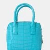 The Bode Blue Croc Square Top Handle Mini Bag -LoafLuxe Shop 1771A3035copy