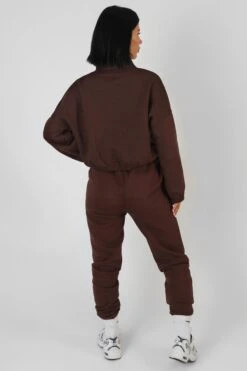 Oversized Fit Seam Front 90S Joggers Chocolate -LoafLuxe Shop 18.02 1151